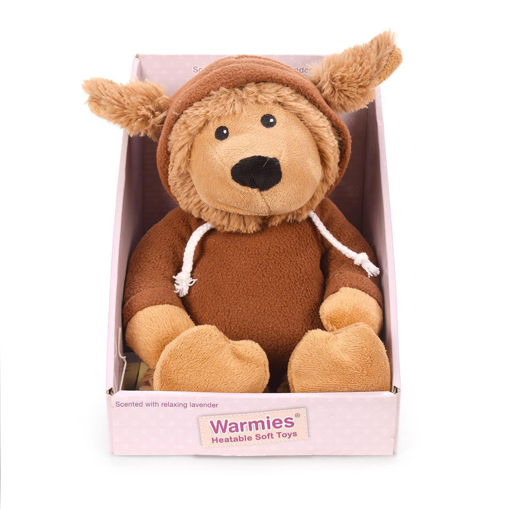 Игрушка-грелка Овечка в худи коричневая 25см.