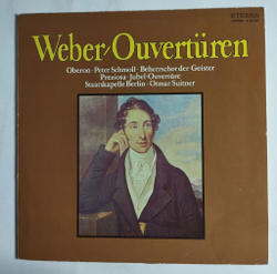 Винтажная виниловая пластинка LP Weber Вебер Staatskapelle Berlin, Otmar Suitner Увертюры (ГДР 1976)
