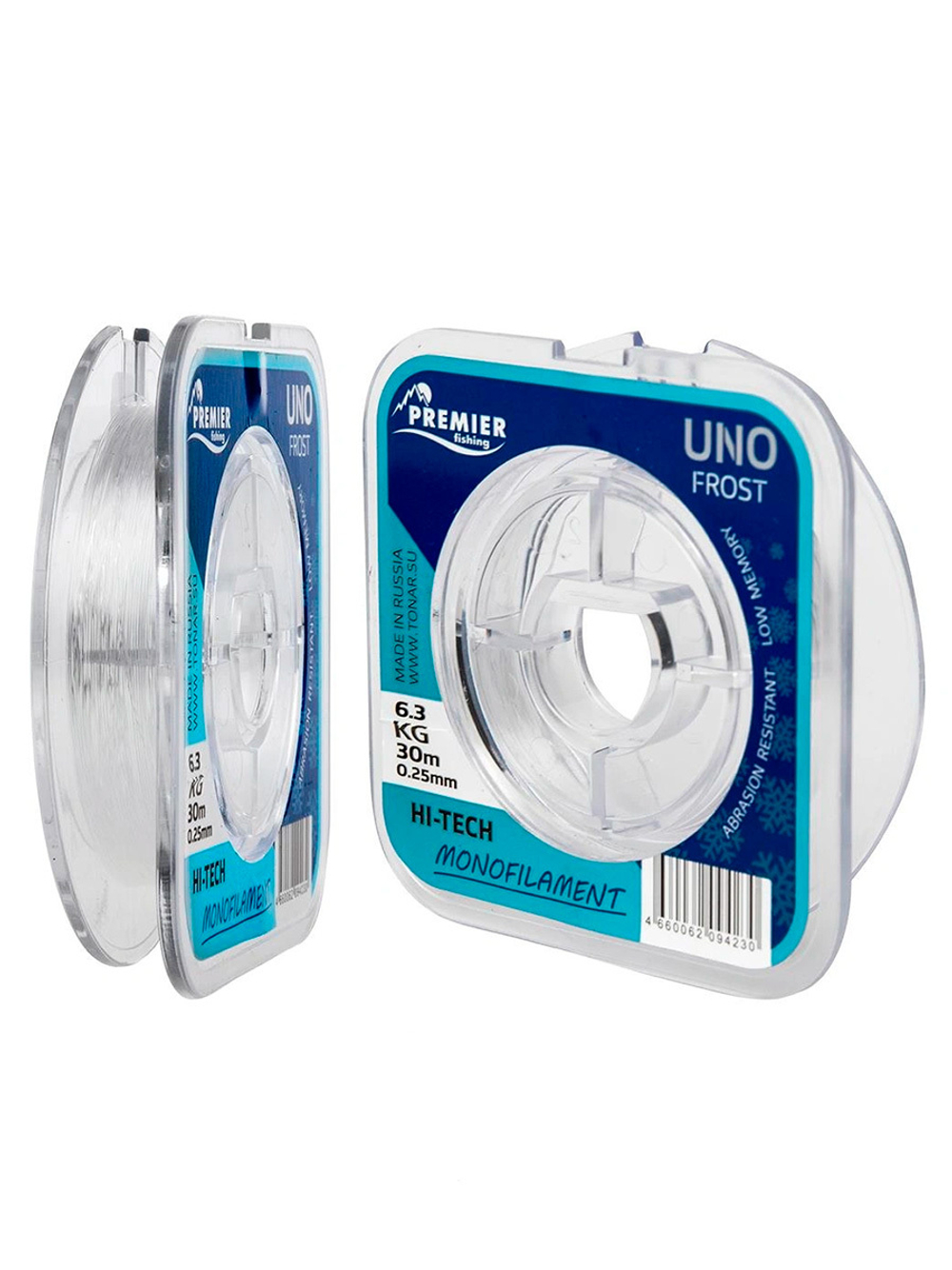 Леска для рыбалки Premier Fishing UNO FROST Clear Nylon 0,10mm/30m (PR-UF-T-010-30)