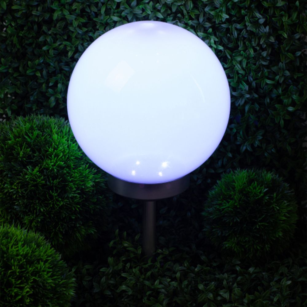 Светильник уличный ЭРА ERASF22-22 садовый на солнечных батареях Шар 25 см | Садовые декоративные светильники
