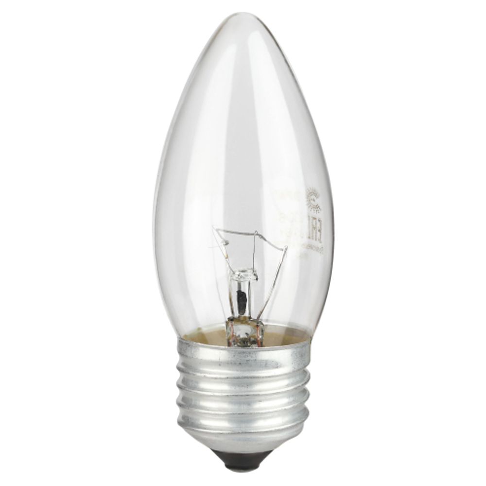 Лампочка ЭРА B36 40Вт Е27 / E27 230В накаливания свечка прозрачная