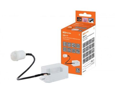 Датчик движения TDM ДДСк-01 скрытый 800W 10-480с 6м 10Лк 120(сбоку)+360(сверху)