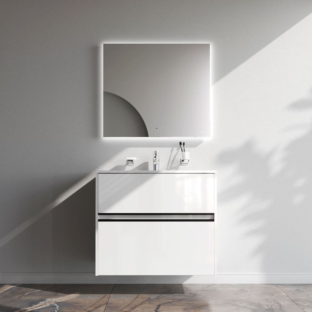 База под раковину, универсальная, 80 см, белый глянец