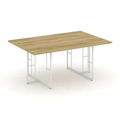 Rift Direct Стол переговорный RF.SPRG-002 Дуб Винченцо/Металл Белый 1780*1180*750