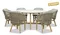 Комплект уличной мебели Mali из массива эвкалипта, стол Ø150 см, 6 стульев