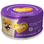 Влажный дополнительный корм Мнямс На каждый день Мусс из ягненка для собак и щенков старше 6 месяцев 80 г