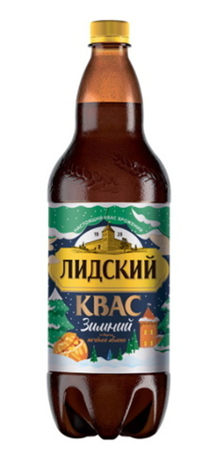 Квас Лидский "Зимний" Печеное яблоко 1,5л.