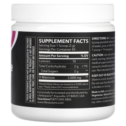 LifeSeasons, D-манноза, 94,97 г (3,3 унции)