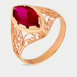 Кольцо для женщин из розового золота 585 пробы с корундом (арт. 71030)