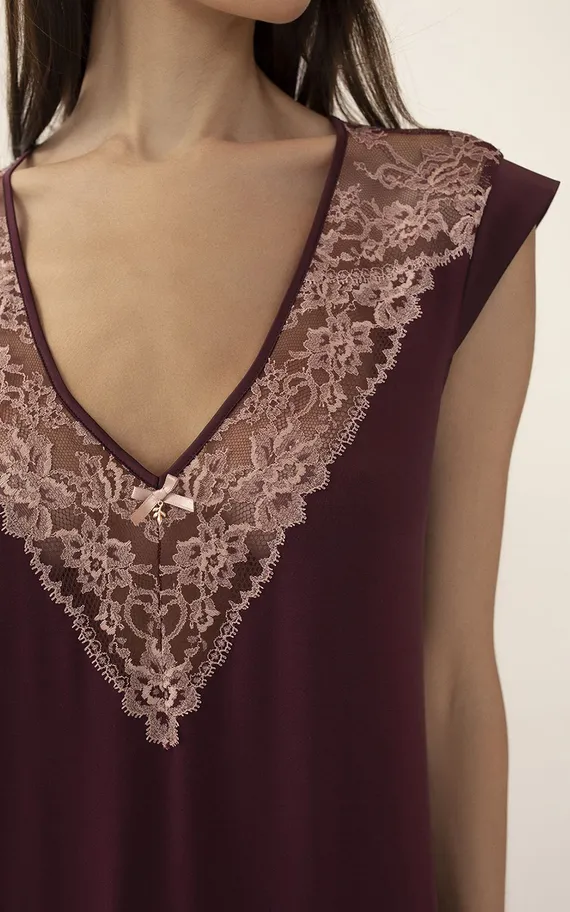 Сорочка 51942-1 Сливовый вино