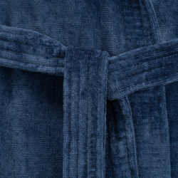 Халат велюровый Vossen Texas winter night 476 темно-синий