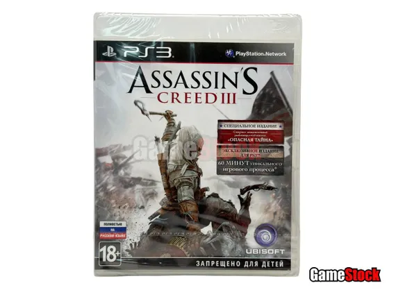 PS3 Assassin's Creed III (3) (Новый, Полностью на русском языке, BLES-01669)