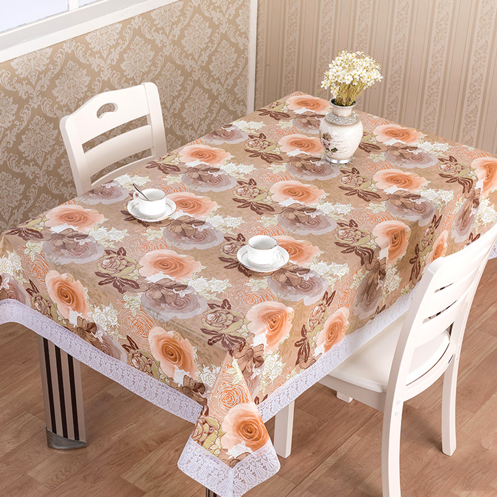 Скатерть 152*152см ПВХ на тканевой основе, BZ-DMT-Y152152