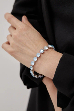 Браслет Crezus, с кристаллами, CZ24-S40 (голубой)