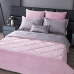 КПБ на резинке Сатин Velvet Premium с Одеялом VPR001, Евро, 4 наволочки, простынь 180*200*25