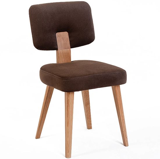 Стул Монте (дуб/тон светлый дуб/ткань 100 - GALAXY dark brown)