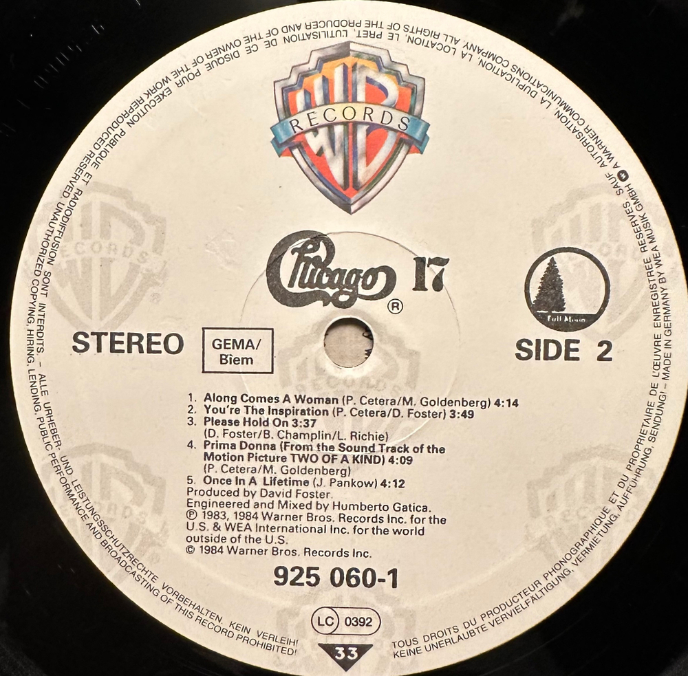 Chicago - Chicago 17 (Германия 1984г.)