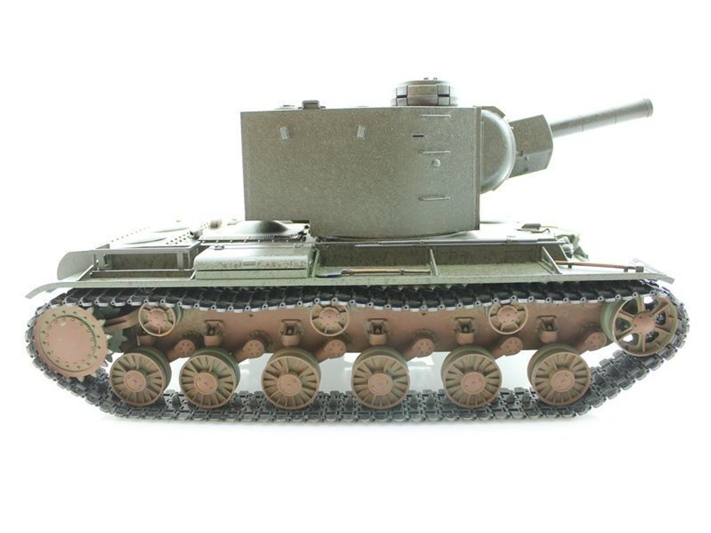 Радиоуправляемый танк Torro KV-2 1/16 с пневматической пушкой, деревянная коробка, реалистичный звук и дым, уникальная роспись