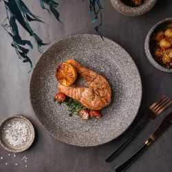 Салатник 1300 мл d 25,7 см h4,4 см Brown Untouched Taiga P.L. Proff Cuisine [1]