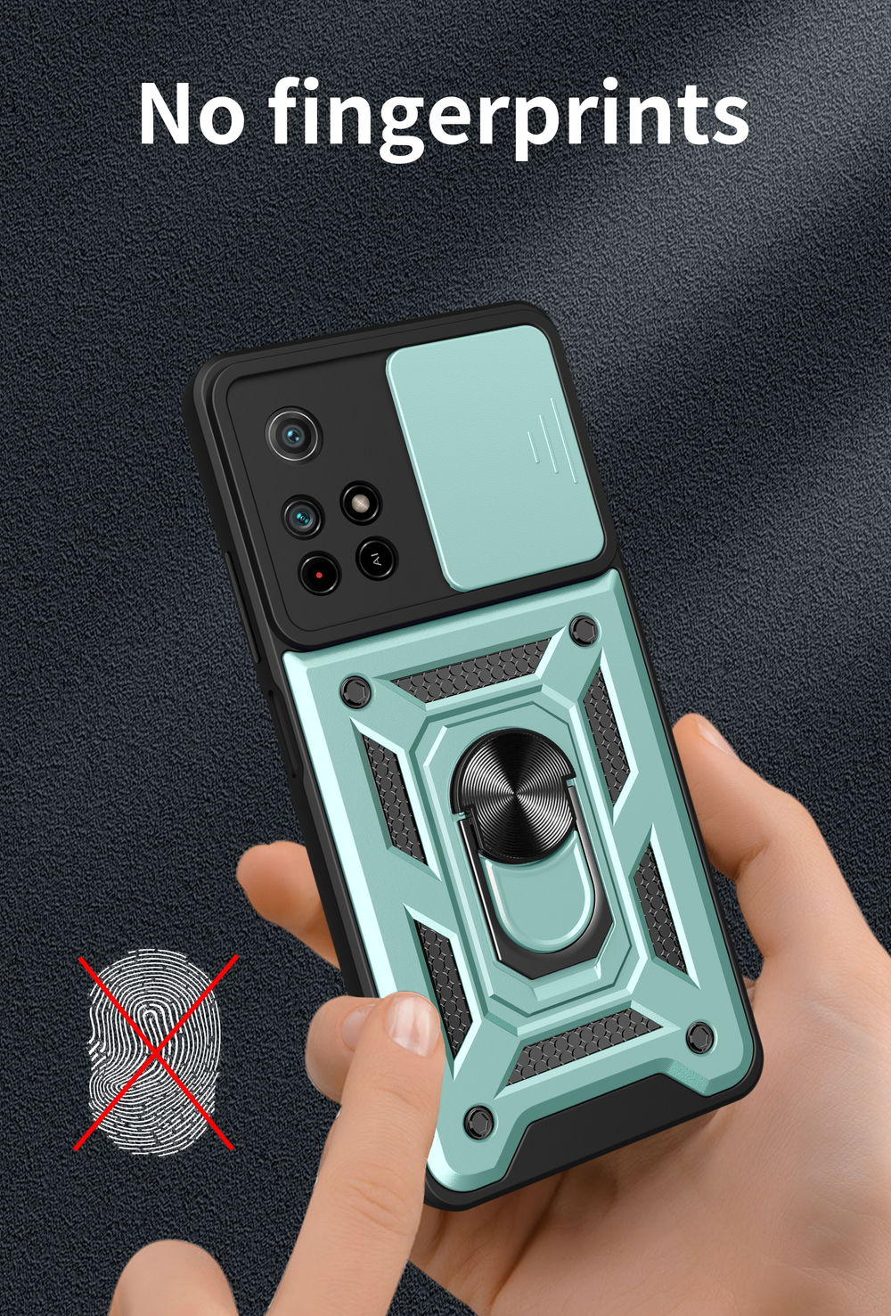 Чехол с кольцом Bumper Case для Xiaomi Poco M4 Pro 5G