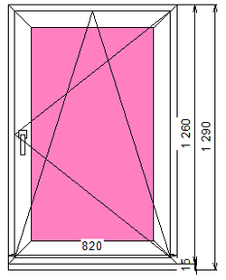 Пластиковое окно 1260 х 820 ТермА Эко