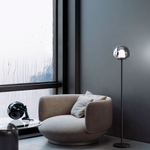 Напольный светодиодный светильник со стеклянным плафоном 90327/1 черный