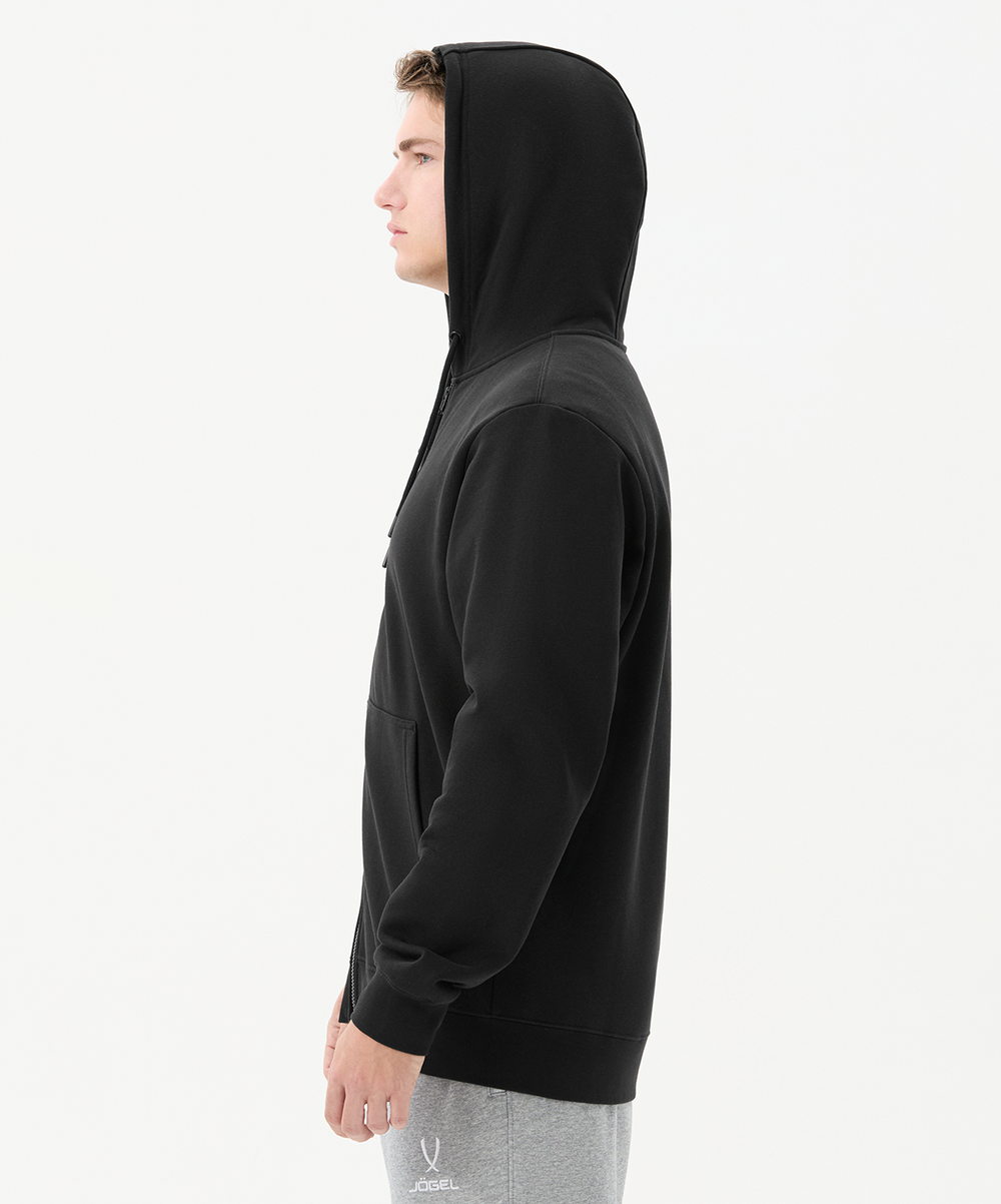 Флисовое худи на молнии ESSENTIAL Cotton Fleece FZ Hoodie, черный
