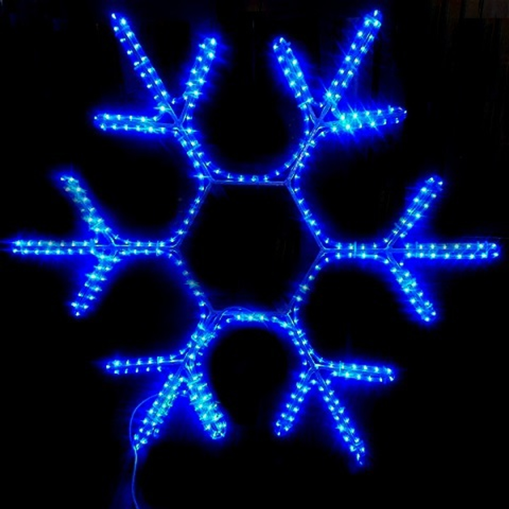 Снежинка светодиодная d-40 см. Синяя