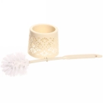 Ерш с низкой открытой подставкой «Узоры» бежевый 34 см 425-707