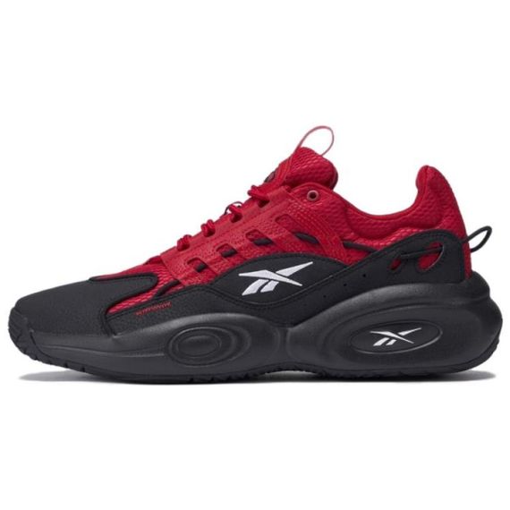 reebok Solution Винтажные баскетбольные кроссовки MID Топ Черный / Красный Унисекс