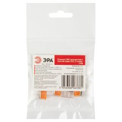 Клемма ЭРА компактная с пастой серия 243 3 отверстия 0.5-2.5 мм2 упаковка 4 шт.