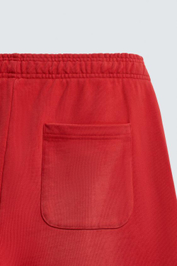 ZARA БРЮКИ С ЭФФЕКТОМ СТИРКИ, КРАСНЫЙ