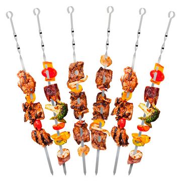 Шампуры 6 шт. из хромированной стали 60 см. СКАУТ 0713 в блистере