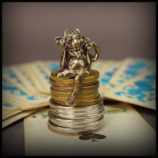 Темлячная бусина "Чертенок" для ножей , латунь