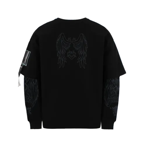 Лонгслив Heartz Courage & Fortitude Layered Kimono Blackout