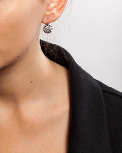 "Малинка" серьги в серебряном покрытии из коллекции "Леди" от Jenavi  с английским замком