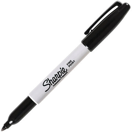 Маркер перманентный SHARPIE (США) ЧЕРНЫЙ, "Fine", круглый наконечник, 1 мм, S0810930