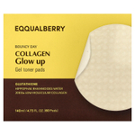 EQQUALBERRY, Bouncy Day, Collagen Glow Up, гелевые тонизирующие диски, 60 шт