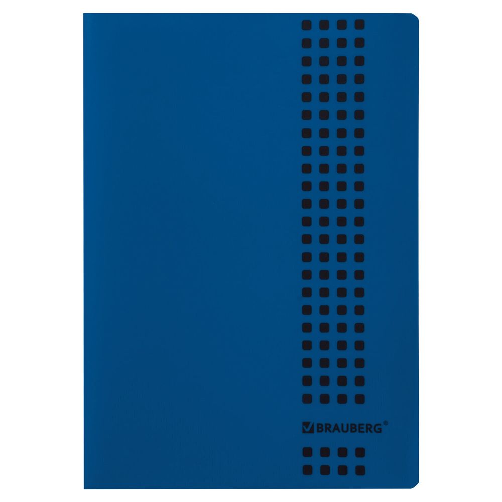 Тетрадь А4, 40 листов, BRAUBERG "Metropolis", скоба, клетка, обложка пластик, СИНИЙ, 403403