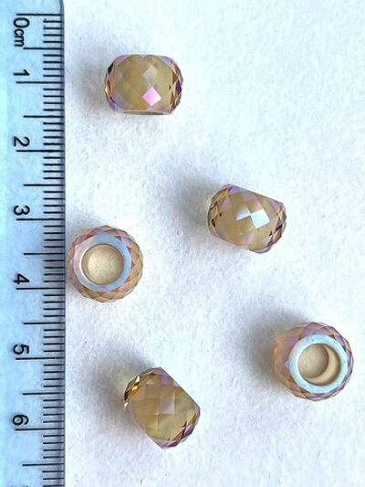 5043-topaz Бублик 11мм, золотистый с переливами