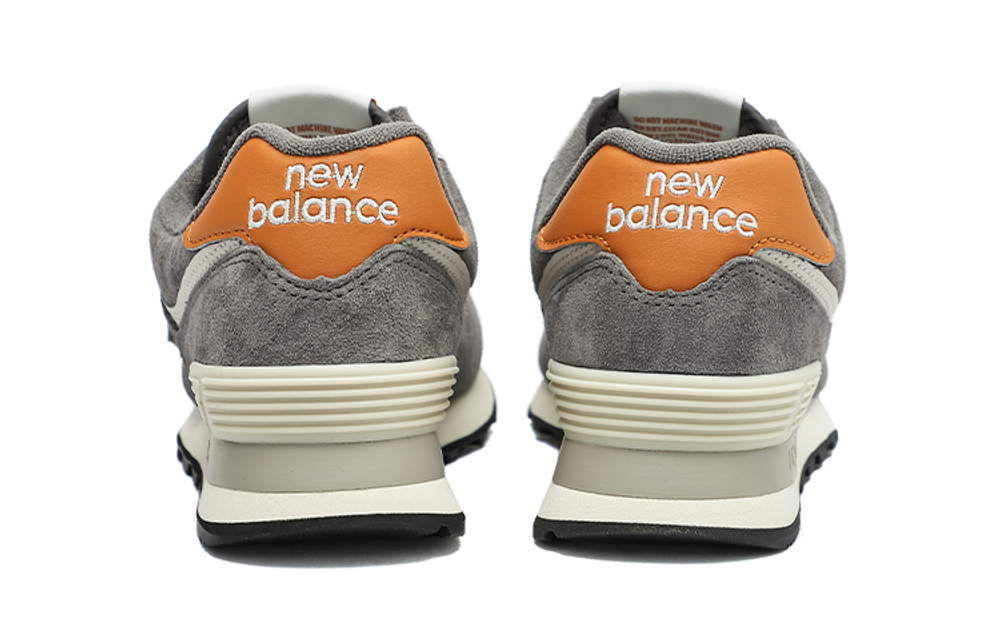 New Balance NB 574 comfortable retro low-top running shoes for men and women the same gray orange