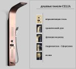 Панель CELIA RG душевая из нержавеющей стали с форсунками Ceruttispa CT10406, цвет розовое золото