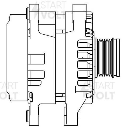 Генератор Hyundai Santa Fe II (09-) Kia Sportage III (10-) 2.0CRDI 150A (STARTVOLT)