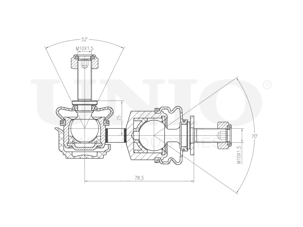 Стойка стабилизатора задняя UNIO SSP-50089