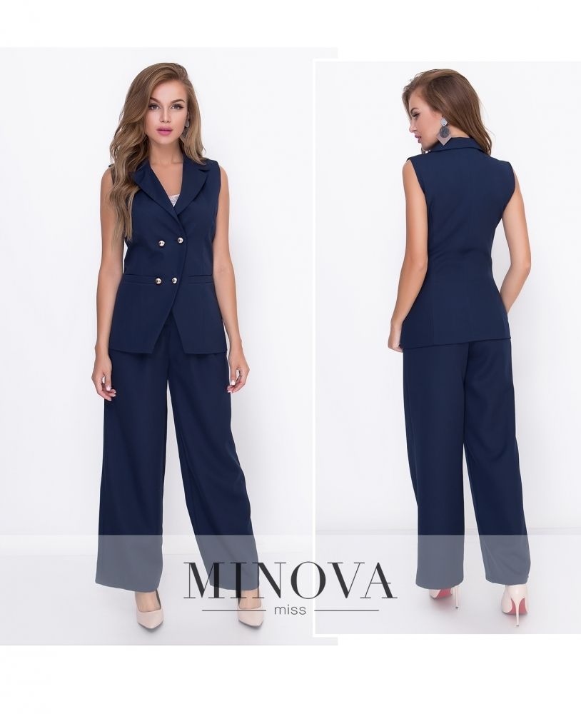 Брюки 8587-темно-синий Minova