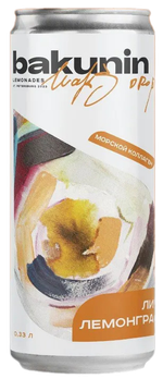 Газированный напиток Бакунин Ботаникалс Личи и Лемонграсс / Bakunin Botanicals Lychee and Lemongrass 0.33 - банка