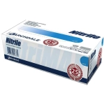 Перчатки нитриловые смотровые нестерильные неопудренные текстурированные Nitrile эластичные размер S голубой 50 пар