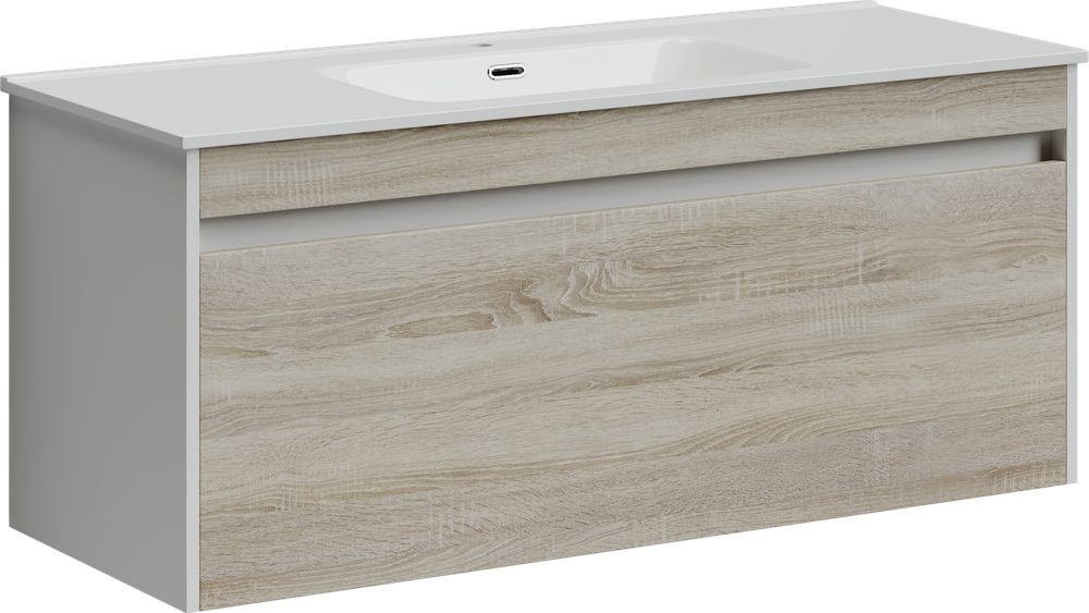 Тумба с раковиной Sancos Smart, 119 см., эмаль белый, SM120-1E