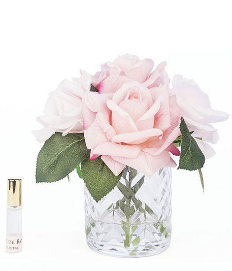Букет микс розовых роз в прозрачной вазе "ёлочка", Cote Noire