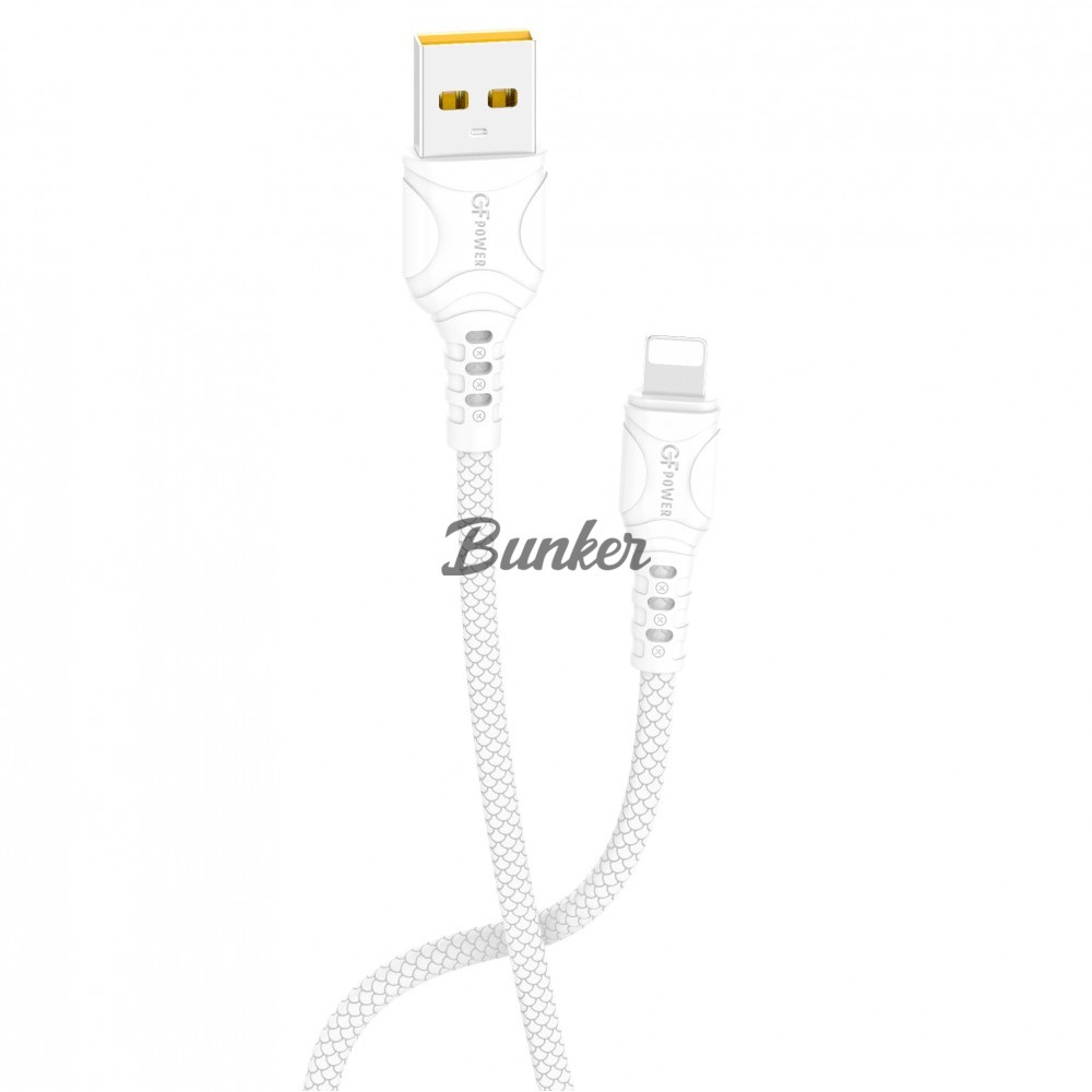 Кабель USB-8-pin GFPower F08L,1м, 3.6A, белый ПВХ